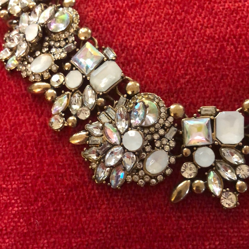 Elegant Gold and Silver Statement Necklace - Picture 1 of 9